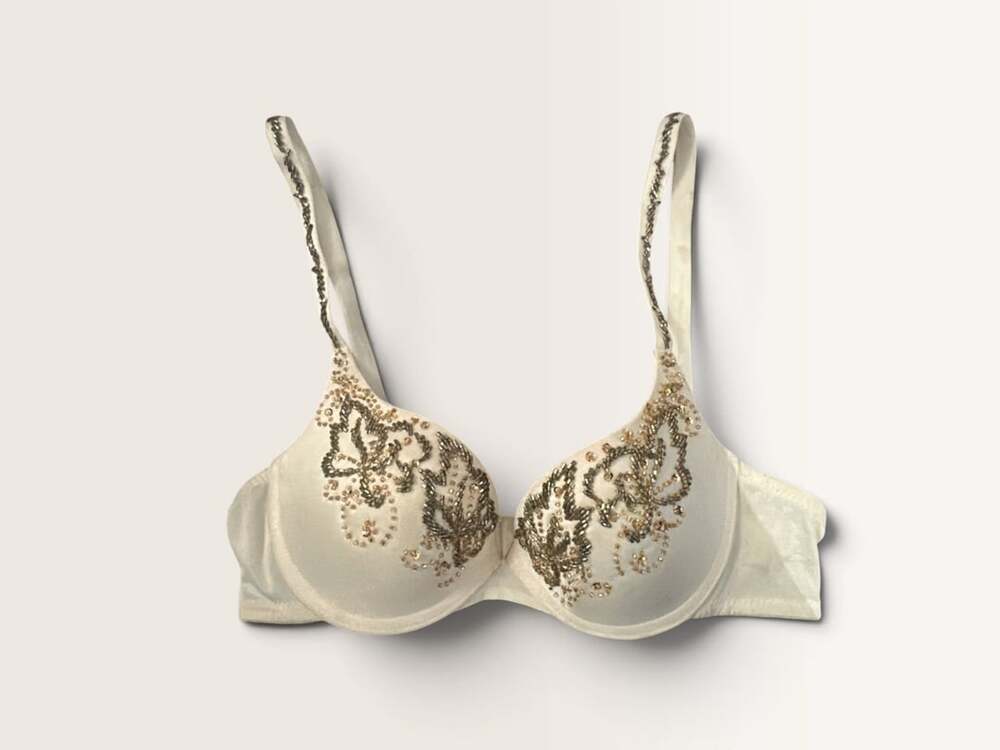 Marciano Push-Up Bra Size 32B White Beaded
